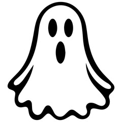 halloween ghosts illustration design, flat halloween ghosts element