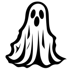 Halloween ghosts illustration design, flat Halloween ghosts element