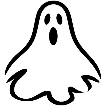 Halloween ghosts illustration design, flat Halloween ghosts element