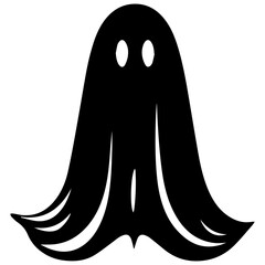 halloween ghosts illustration design, flat halloween ghosts element