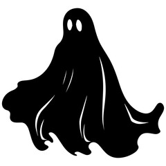 halloween ghosts illustration design, flat halloween ghosts element