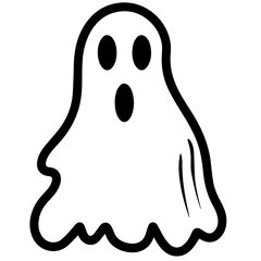 halloween ghosts illustration design, flat halloween ghosts element