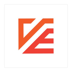 Fototapeta premium Initial VE letter luxury beauty flourishes ornament monogram logo Swoosh Letter Logo Design for business and company identity. Water Wave VE Logo with modern trendy