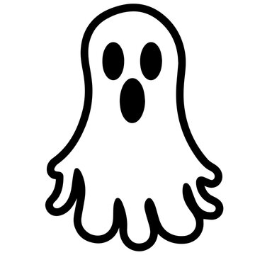 halloween ghosts illustration design, flat halloween ghosts element