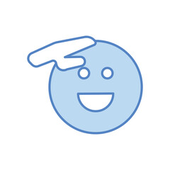 Salute icon, vector stock illustration.