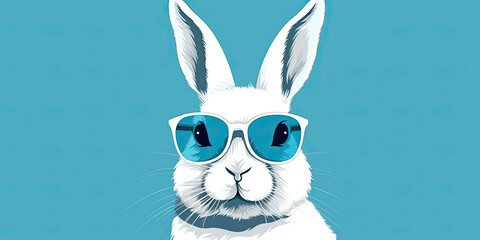 White Rabbit with Sunglasses