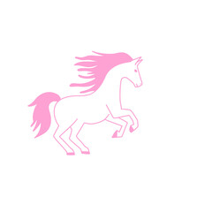 Pink horse, illustration 
