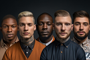 Captivating Diversity in Skincare: Portraits of Men with Unique Skin Tones