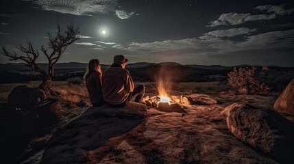 camping in the desert