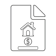 Home Financial policy Icon in Outline Style