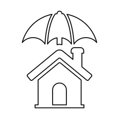 Home Insurance Icon in Outline Style