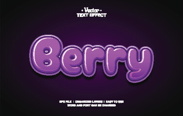 Berry Editable Vector Text Effect.