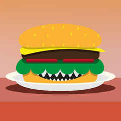 Creepy Hamburger