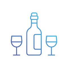 Wine icon, vector stock illustration.