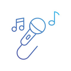 Karaoke icon, vector stock illustration.