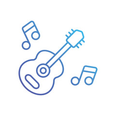 Guitar icon, vector stock illustration.