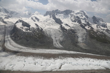 Obraz premium Beautiful mountain landscape, Pennine alps, Zermatt, Switzerland, Europe