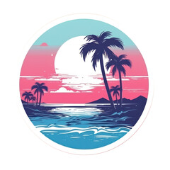 Fototapeta na wymiar Summer tropical design for T-shirt