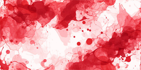 Red watercolor seamless pattern blood transparent - Generative AI