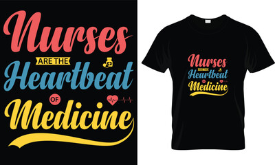 Fototapeta premium Nurse t-shirt design graphic vector.