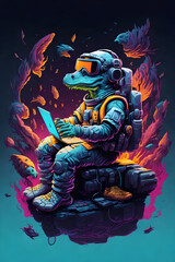 animal with technology