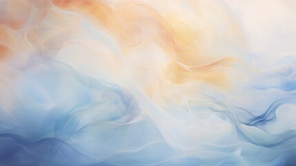  an abstract painting of blue, orange, and yellow colors.  generative ai
