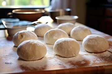 tortilla dough balls ready for rolling or pressing