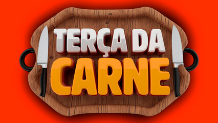 selo 3d ''terça da carne''
