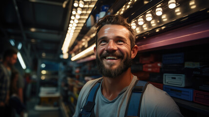 Fototapeta premium photograph of Industrial Air Conditioning Technician