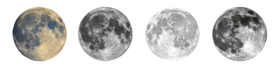 Full Moon Collection Transparent Background