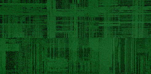 modern and uneven green tartan woven carpet textures in seamless pattern design. distressed texture...