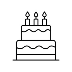 Cake icon, vector stock illustration.