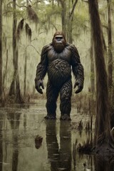 Fototapeta premium Bigfoot in the swamp 2