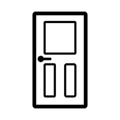 Door black outlines vector illustration