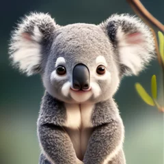Zelfklevend Fotobehang avatar of a cute baby koala bear © Gabriella88