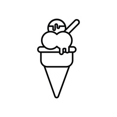 Ice Cream icon, vector stock illustration.