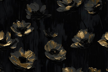 seamless pattern - repeatable texture of abstract flowers