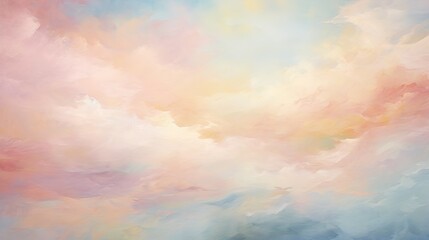  a painting of a sky with clouds and a blue sky.  generative ai