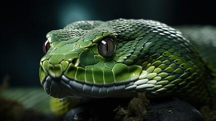 Fototapeta premium Snakes Serpentes are a suborder of the class of reptiles of the Scalyidae division venomous creature predator, fearsome and beautiful dangerous scales and skin .