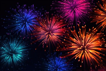 Fototapeta na wymiar Holiday background with fireworks