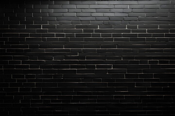 texture of a full black painted brick wall