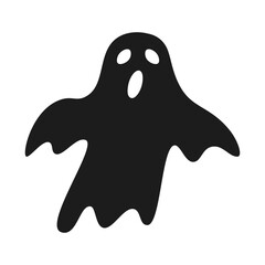 Ghost character Costume evil or Character creepy funny cute. Party celebrate Halloween night holiday vector illustration