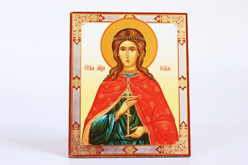 Orthodox icon on white background