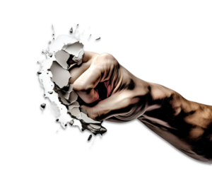 Punch Smash isolated 