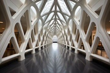 Symmetrical patterns in architecture - stock photography