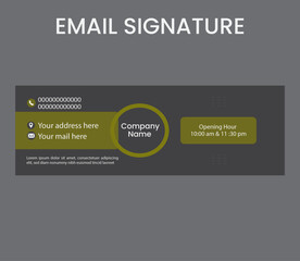  Free vector cover Modern Email Signature Own design.