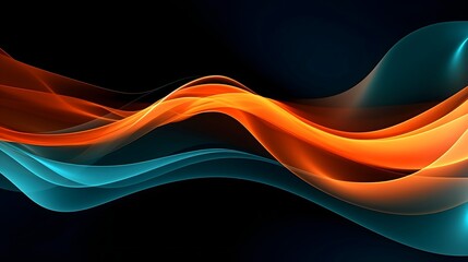 a modern abstract background with bright colors and a flowing design, in the style of dark orange and dark aquamarine