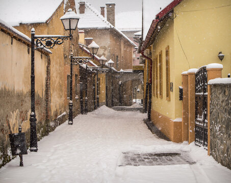 narrow street in the town