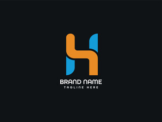 h modern letter logo