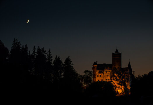 Bran Castle at night
